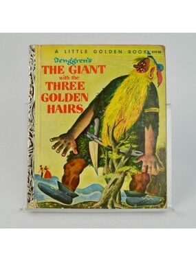 Tenggren's The Giant with the Three Golden Hairs Little Golden Book 1955